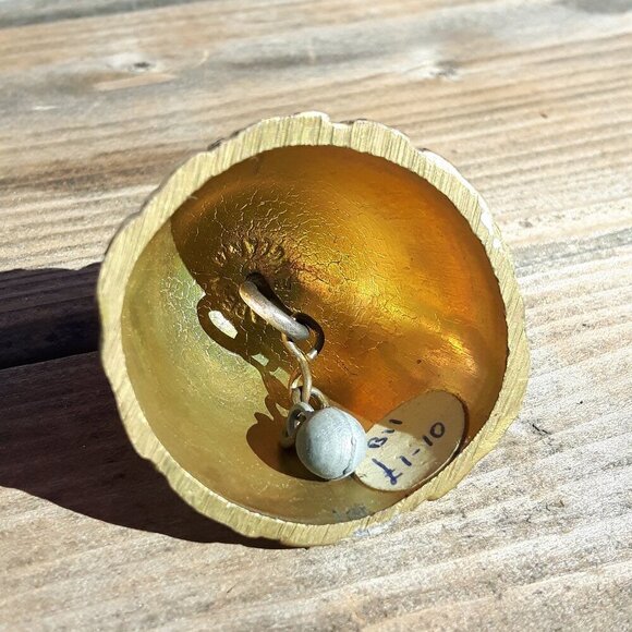 LADY BELLS Antique Brass Bell Tea Bell Victorian Lady Over The Garden Wall - Picture 3 of 3